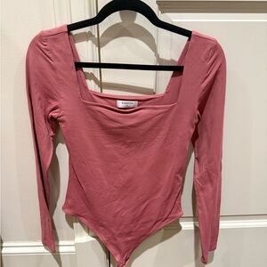 Babaton Pink Fitted Bodysuit